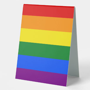 The colors of the rainbow table tent