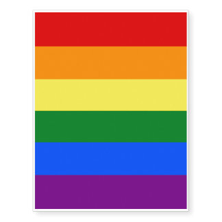 The colors of the rainbow temporary tattoos