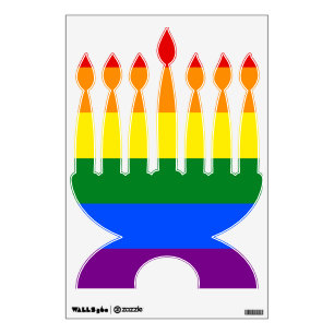 The colors of the rainbow wall decal
