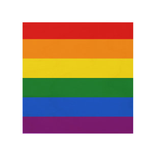 The colors of the rainbow wood wall art