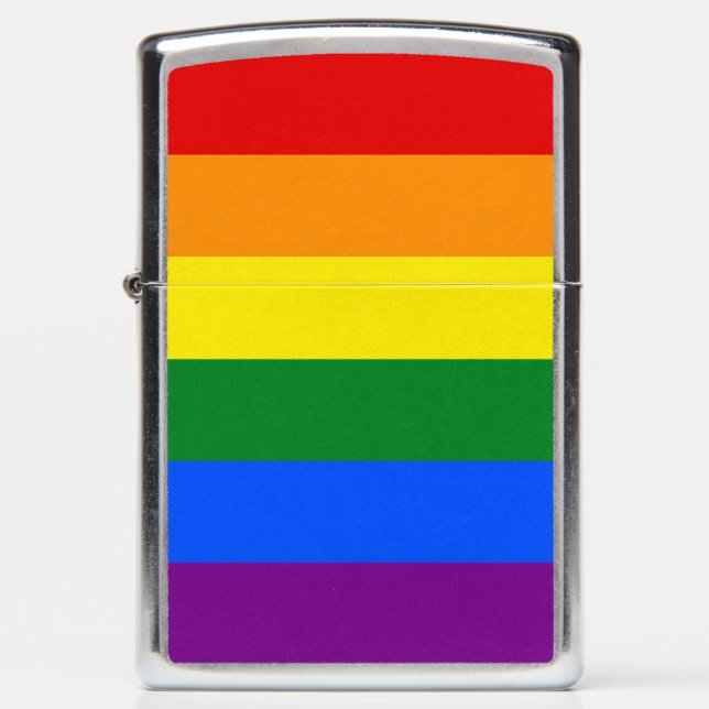 The colors of the rainbow zippo lighter (Front)