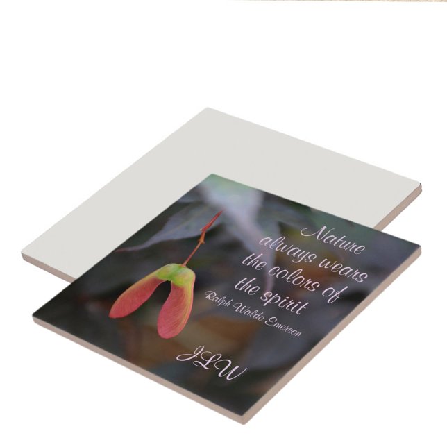 The Colors of the Spirit Nature Quote Ceramic Tile (Creator Uploaded)