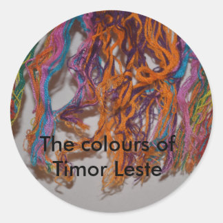 The colors of Timor Leste Classic Round Sticker