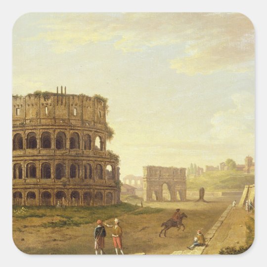 The Colosseum, 1776 (oil on canvas) Square Sticker