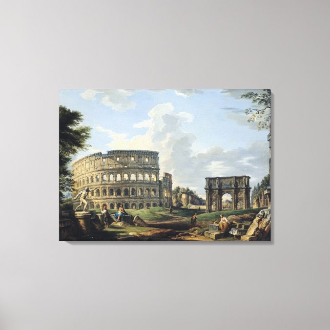 The Colosseum and the Arch of Constantine Canvas Print (Front)