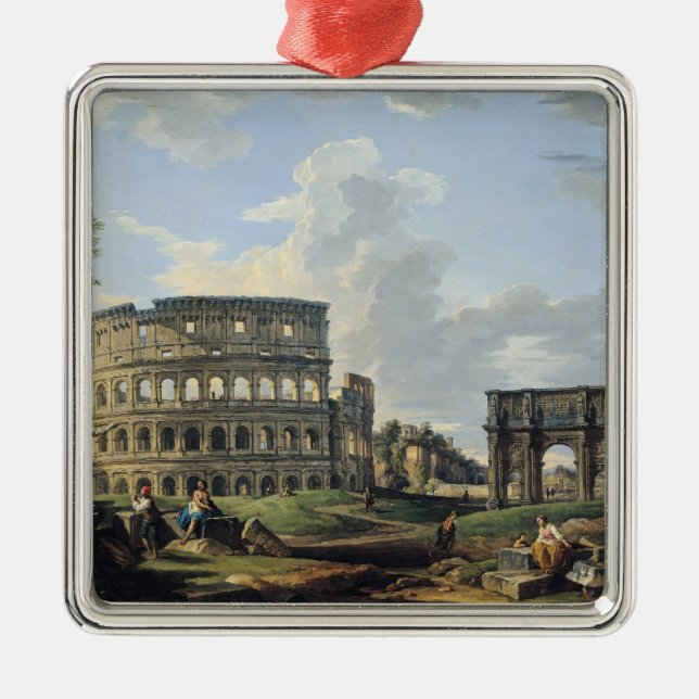The Colosseum and the Arch of Constantine Metal Ornament (Front)