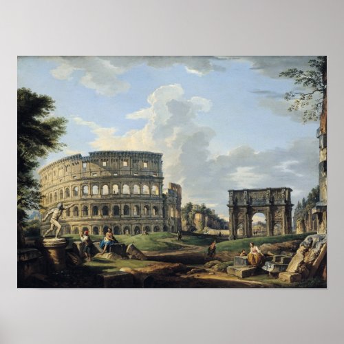 The Colosseum and the Arch of Constantine Poster