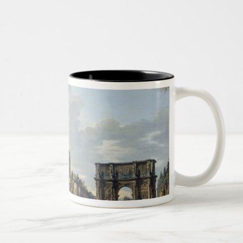 The Colosseum and the Arch of Constantine Two_Tone Coffee Mug