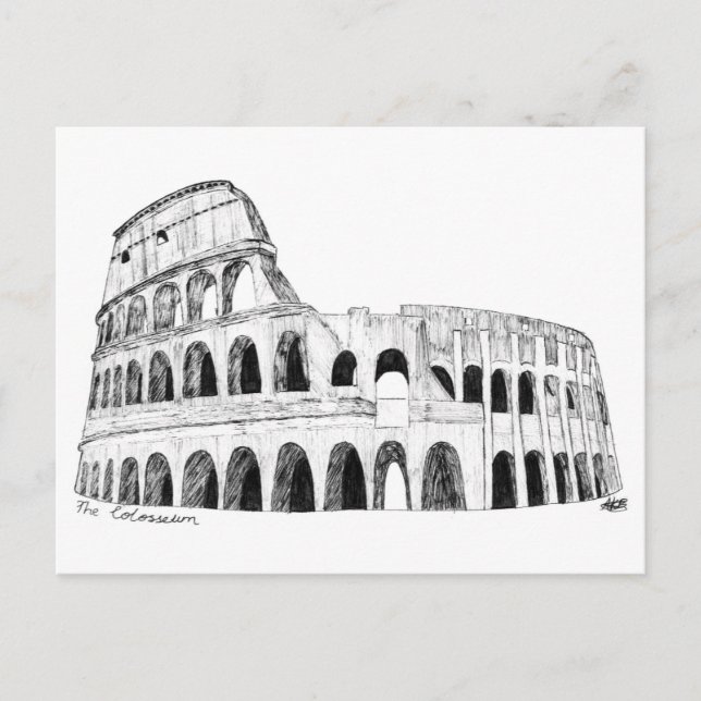 The Colosseum (B&W) Postcard (Front)