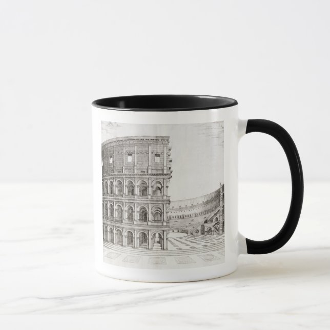 The Colosseum, built in AD 80 (engraving) Mug (Right)