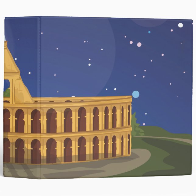 The Colosseum Of Rome 3 Ring Binder (Front/Spine)