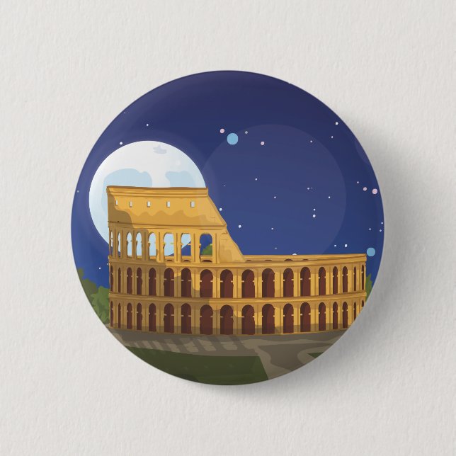 The Colosseum Of Rome Button (Front)