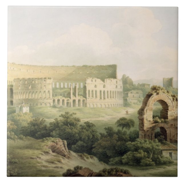 The Colosseum, Rome, 1802 (w/c over graphite on wo Tile (Front)