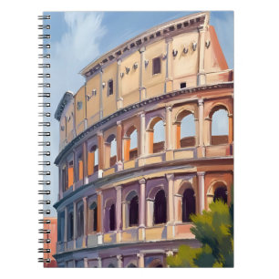 The Colosseum Rome Watercolor Travel  Notebook