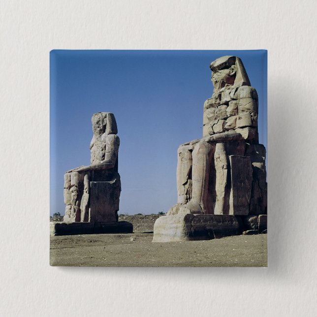The Colossi of Memnon, statues of Amenhotep Button (Front)