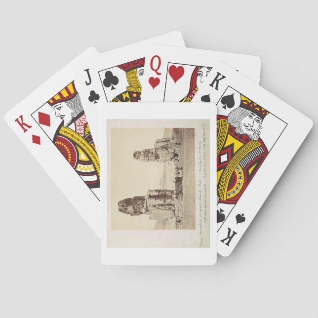 The Colossi of Memnon, statues of Amenhotep III, X Poker Cards (Back)