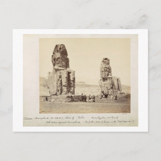 The Colossi of Memnon, statues of Amenhotep III, X Postcard (Front)