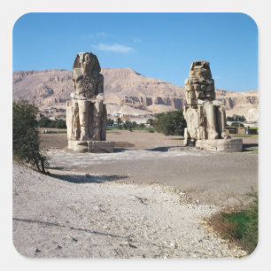 The Colossi of Memnon, statues of Amenhotep Square Sticker