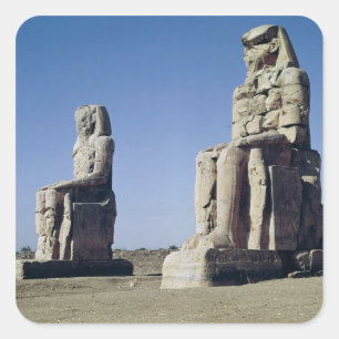 The Colossi of Memnon, statues of Amenhotep Square Sticker