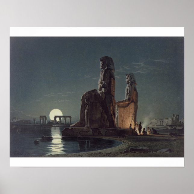 The Colossi of Memnon, Thebes, one of 24 illustrat Poster (Front)
