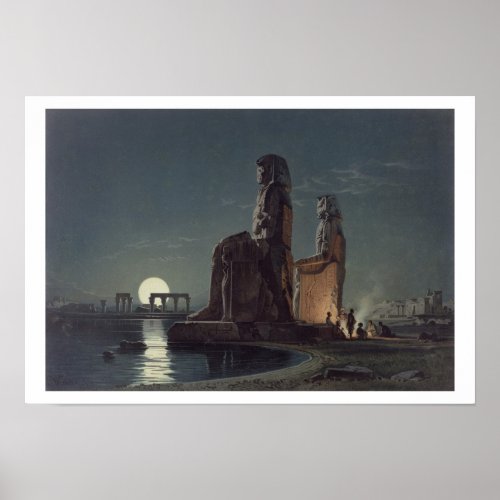 The Colossi of Memnon Thebes one of 24 illustrat Poster