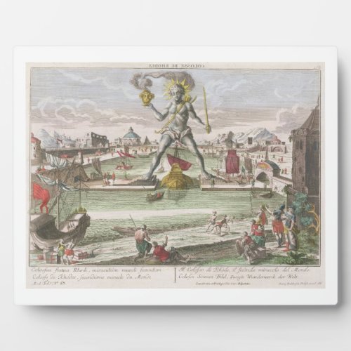 The Colossus of Rhodes second Wonder of the World Plaque