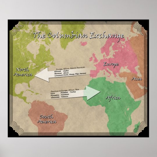 The Columbian Exchange Poster | Zazzle.com