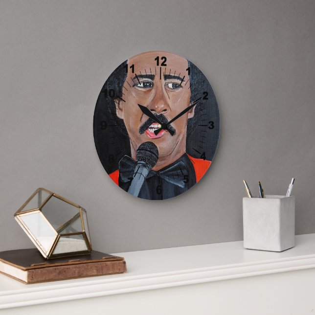 The Comedian Painting by Alfred Fox Large Clock (Office)