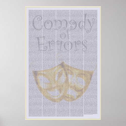 The Comedy of Errors by Shakespeare Poster