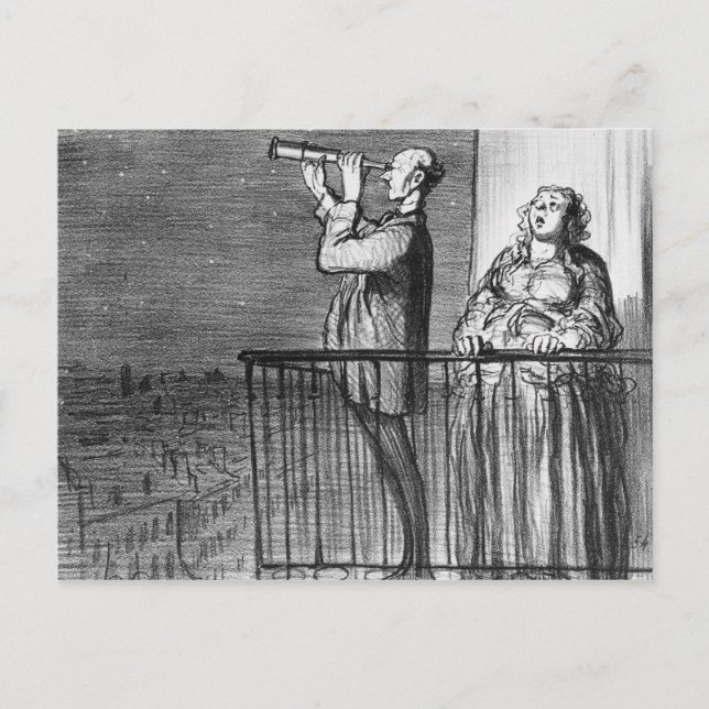 The comet, Parisiens incredules Postcard (Front)