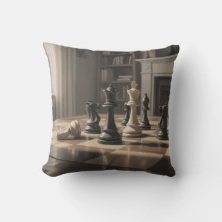 The Comfort of Checkmate Throw Pillow