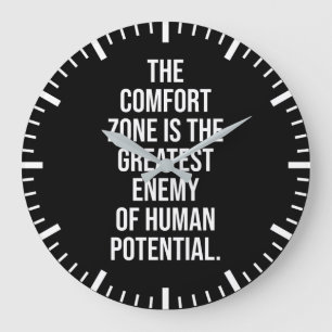 The Comfort Zone, Gym, Hustle, Success, Motivation Large Clock