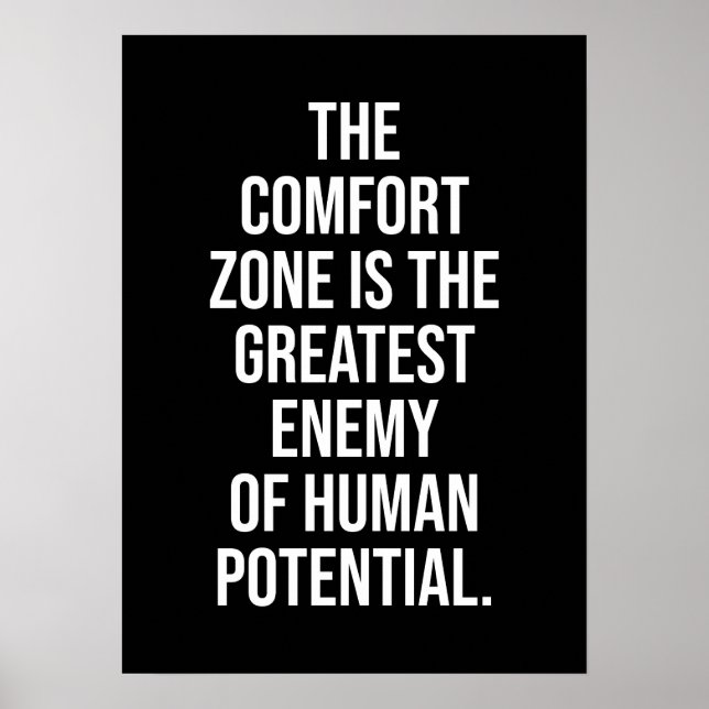 The Comfort Zone, Gym, Hustle, Success, Motivation Poster (Front)