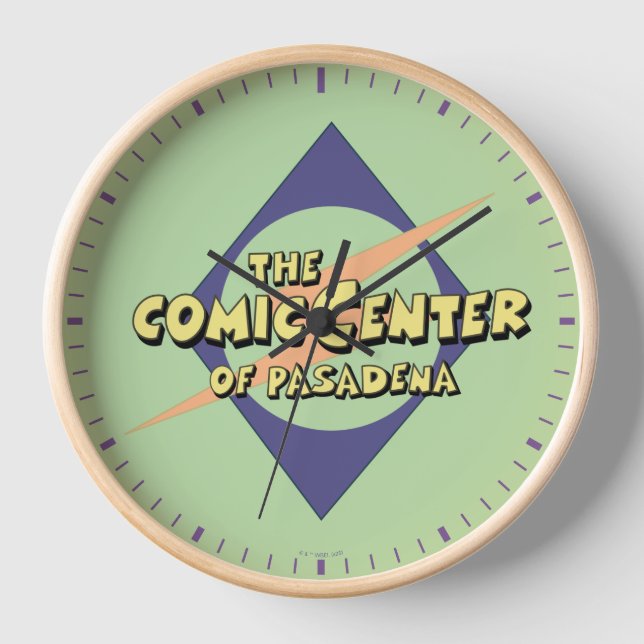 The Comic Center of Pasadena Clock (Front)