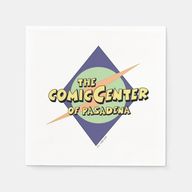 The Comic Center of Pasadena Napkins (Front)