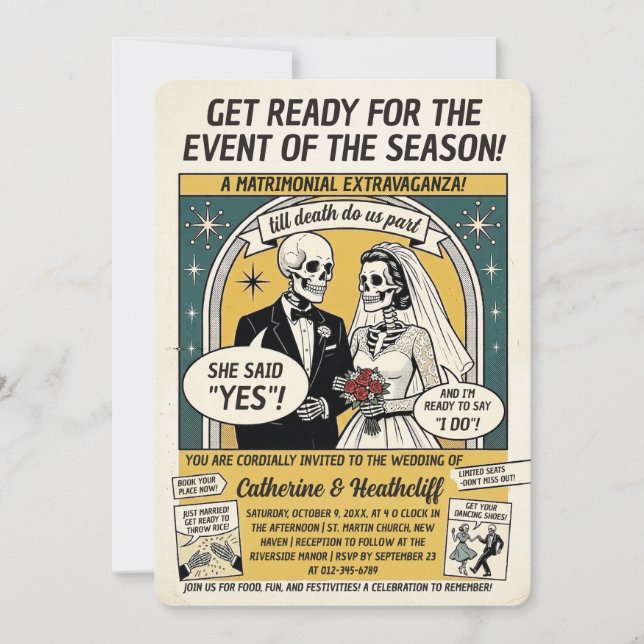 The Comicon Wedding Gazette Invitation (Front)