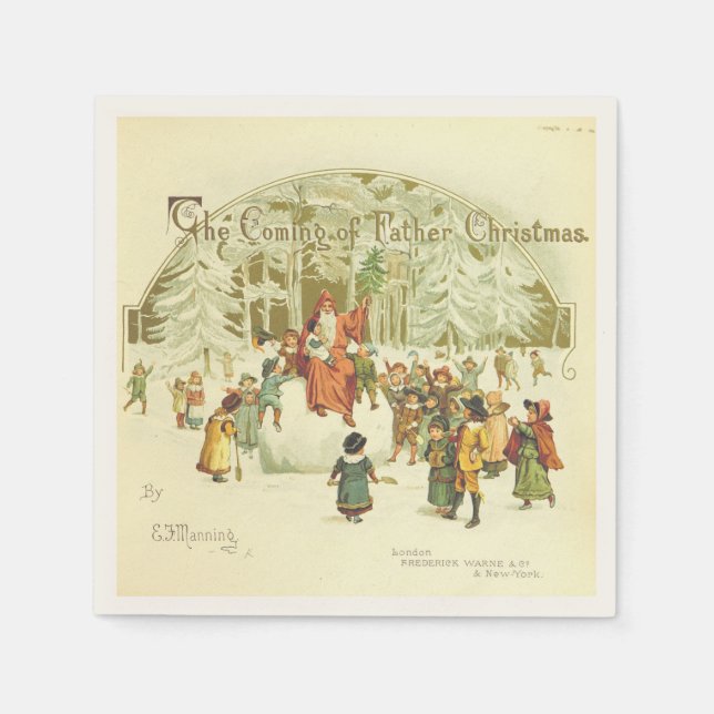 The Coming of Father Christmas Paper Napkins (Front)