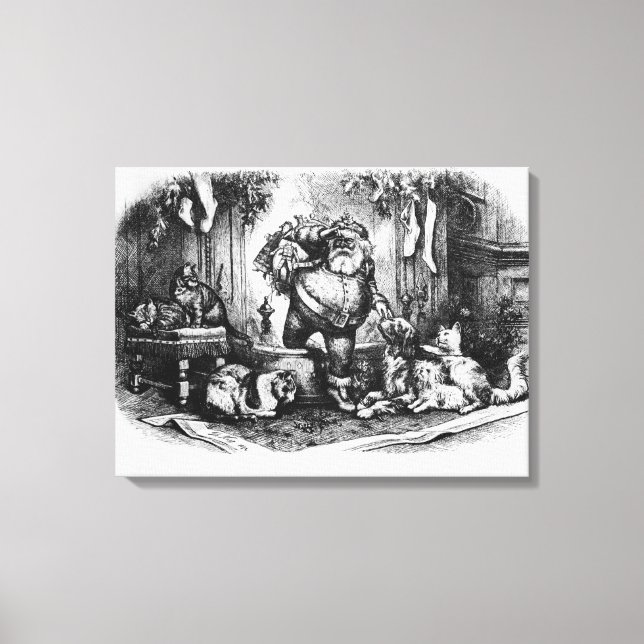 The Coming of Santa Claus, 1872 Canvas Print (Front)