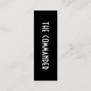 The Commander by Leslie Peppers Book Marker Mini Business Card