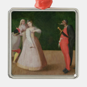 The Commedia dell'Arte Company Metal Ornament