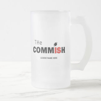 The Commish 16 oz Frosted Mug Fantasy Football