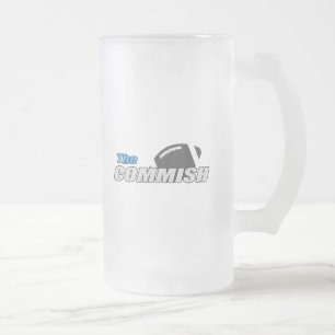 The Commish 16 oz Frosted Mug Fantasy Football    