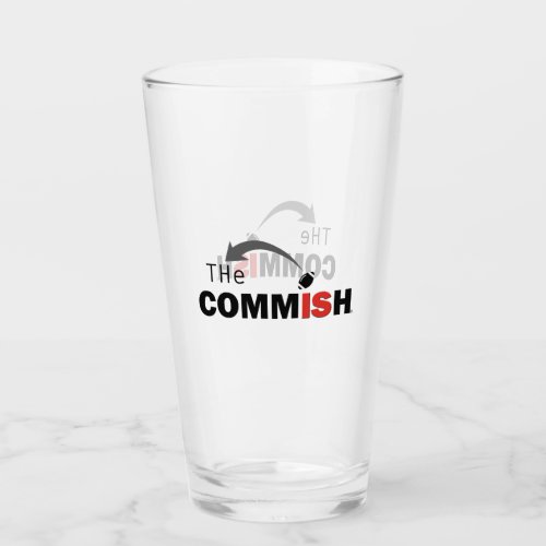 The Commish 16 oz Pint Beer Glass