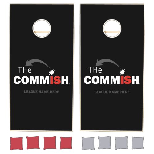 The Commish Bag Toss Cornhole Add League Name  Cornhole Set