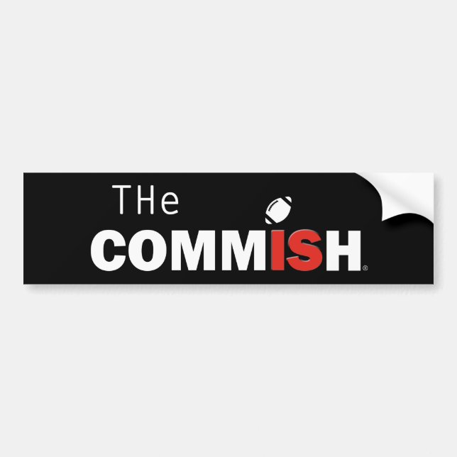 The Commish Fantasy Football Bumper Sticker (Front)