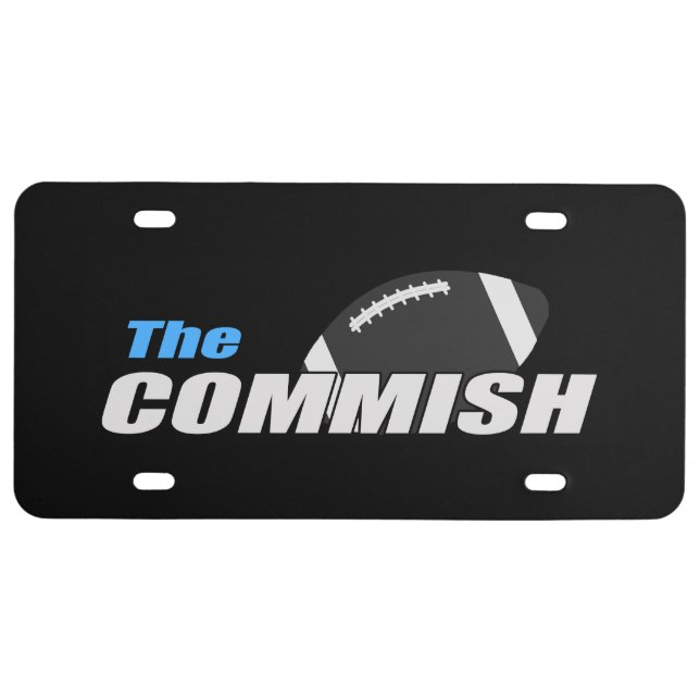 The Commish License Plate  (Front)