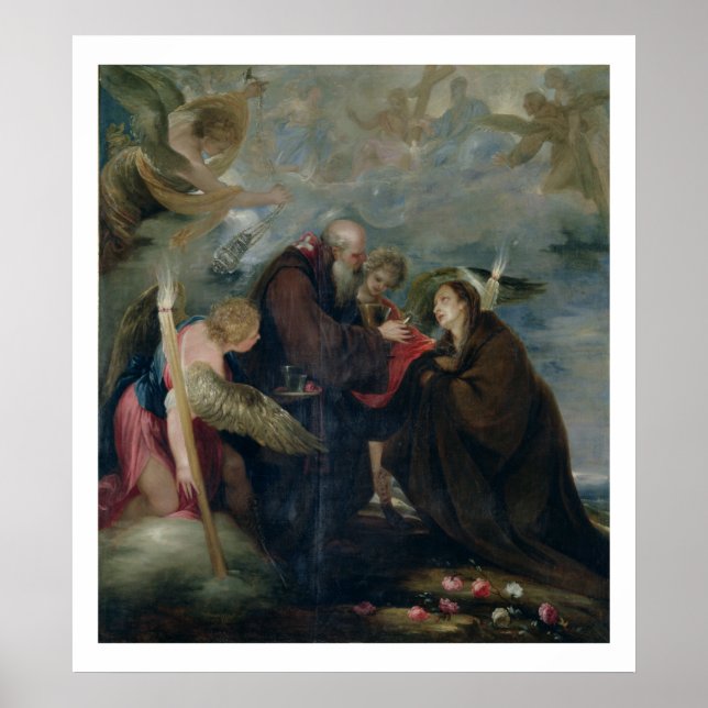 The Communion of St. Rose of Viterbo (The Virgin) Poster (Front)