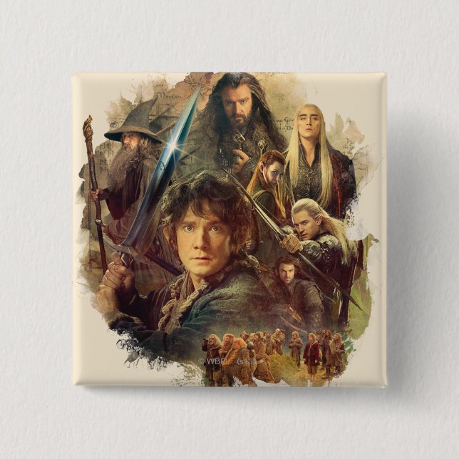 The Company and Elves of Mirkwood Button (Front)