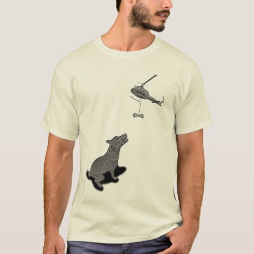 The Complete Dog Treat Airlift by Helicopter T_Shirt