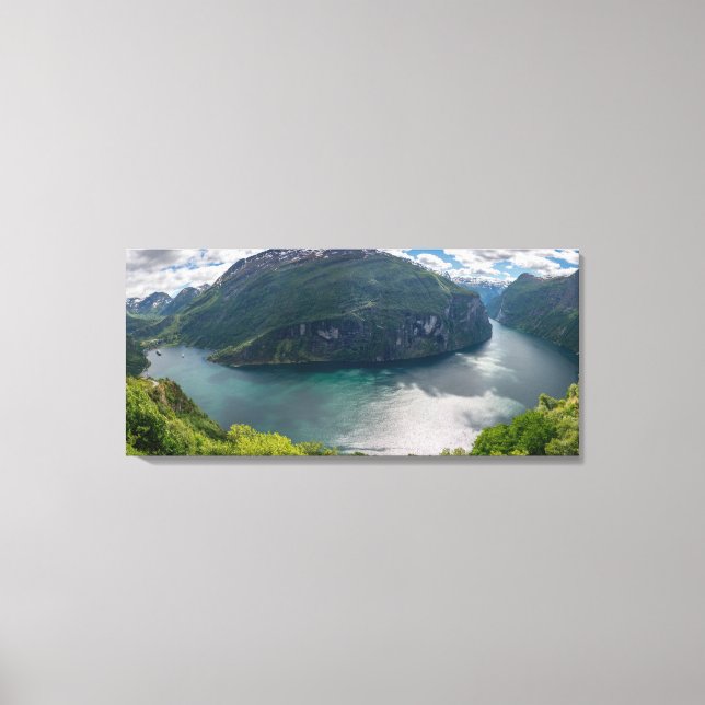 The complete Geirangerfjord in panorama canvas (Front)